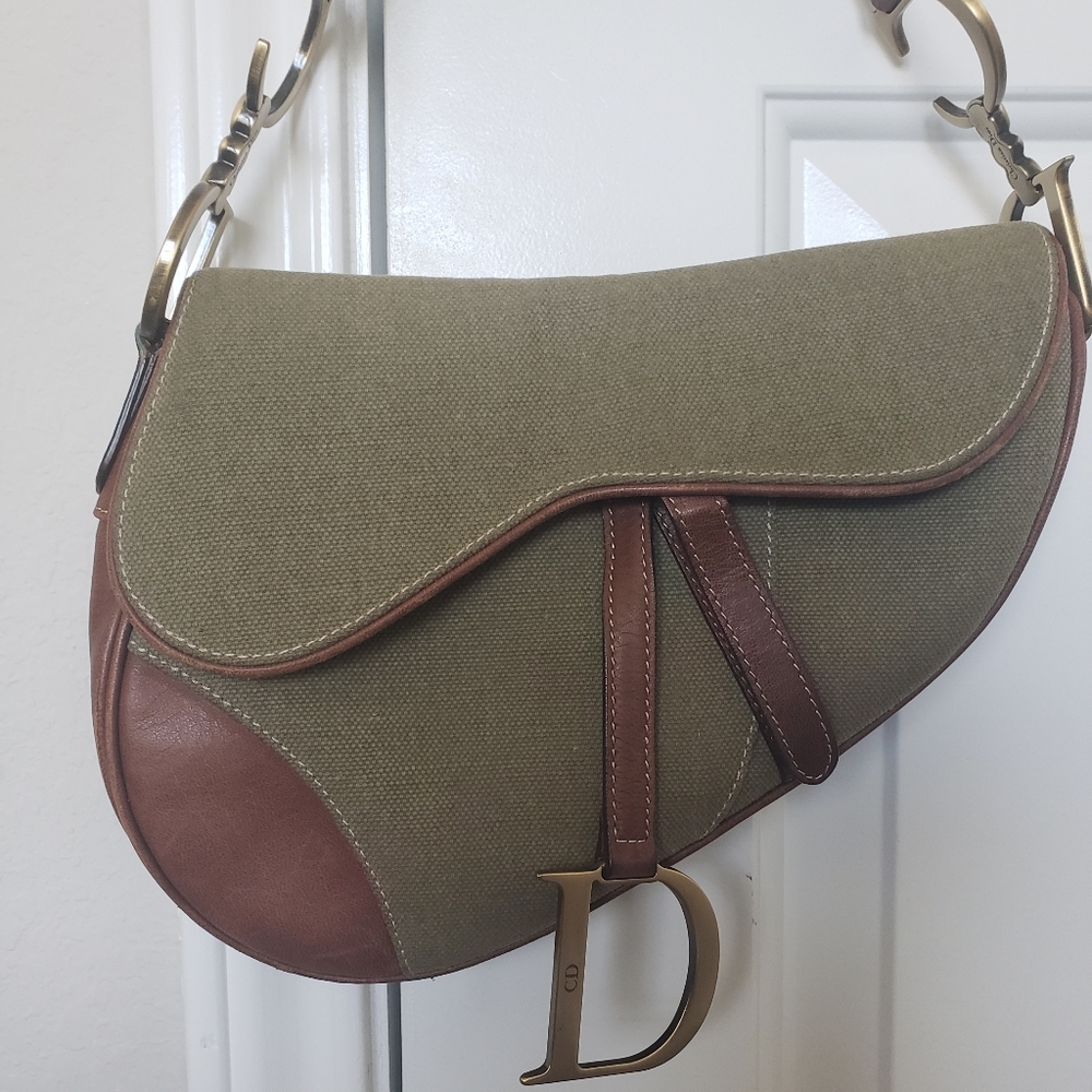 Brown Christian Dior Saddle bag